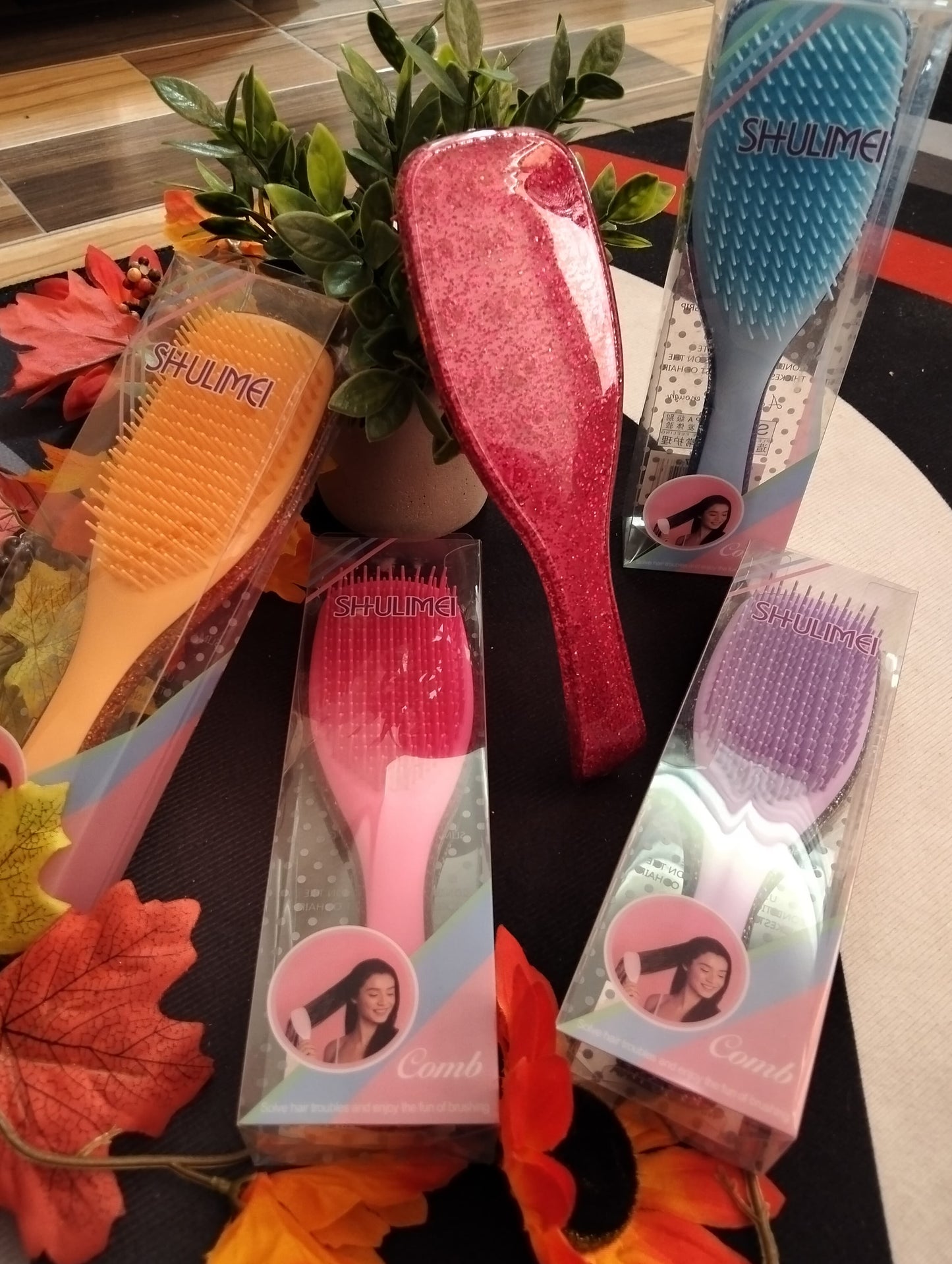 🌈 CEPILLO DESENREDANTE Y ANTIFRIZZ SHULIMEI – SUAVE, FLEXIBLE Y SIN JALONES