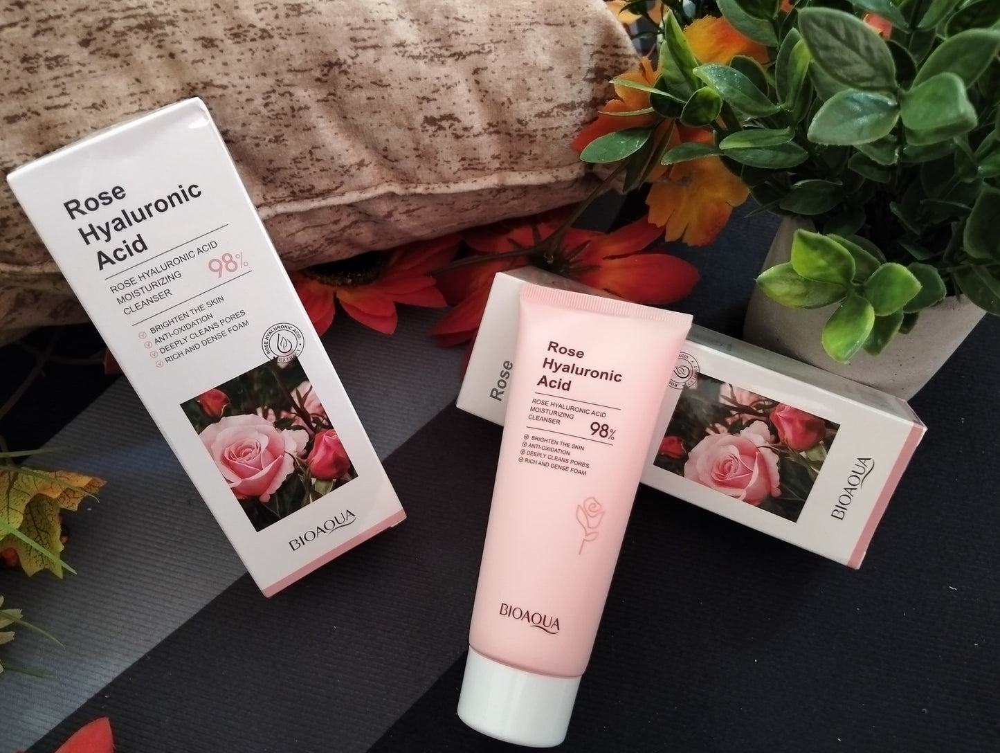 🌹 LIMPIADOR FACIAL BIOAQUA ROSE HYALURONIC ACID – 98% PURE HYDRATION