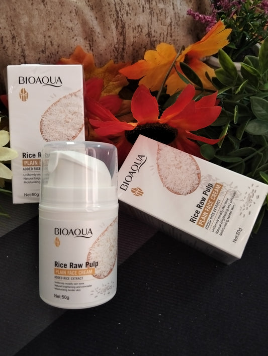 ✨ BIOAQUA RICE RAW PULP – CREMA FACIAL CON EXTRACTO DE ARROZ