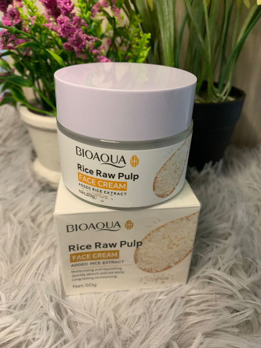 🌾 BIOAQUA RICE RAW PULP – CREMA FACIAL HIDRATANTE