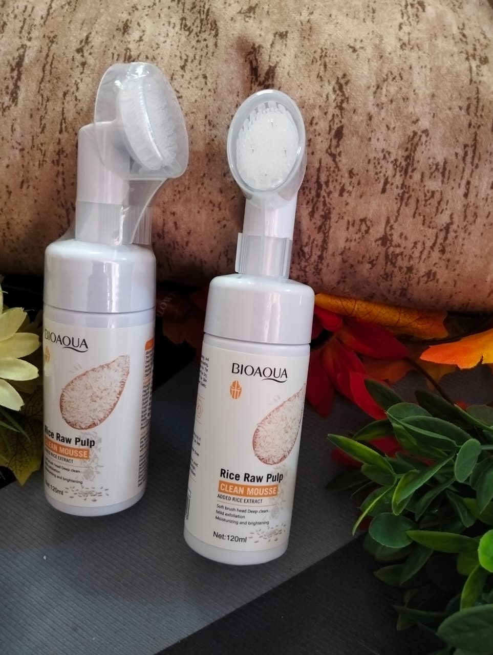 RICE RAW PULP BIOAQUA – ESPUMA LIMPIADORA FACIAL CON CEPILLO INTEGRADO