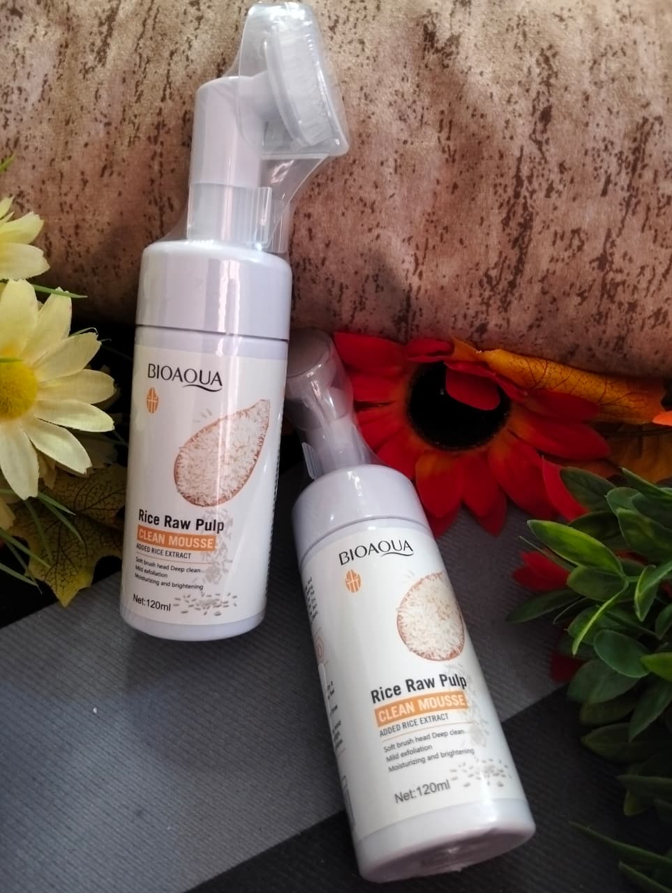 RICE RAW PULP BIOAQUA – ESPUMA LIMPIADORA FACIAL CON CEPILLO INTEGRADO