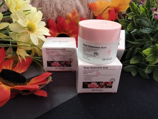 🌹 CREMA HIDRATANTE BIOAQUA ROSE HYALURONIC ACID – 50G