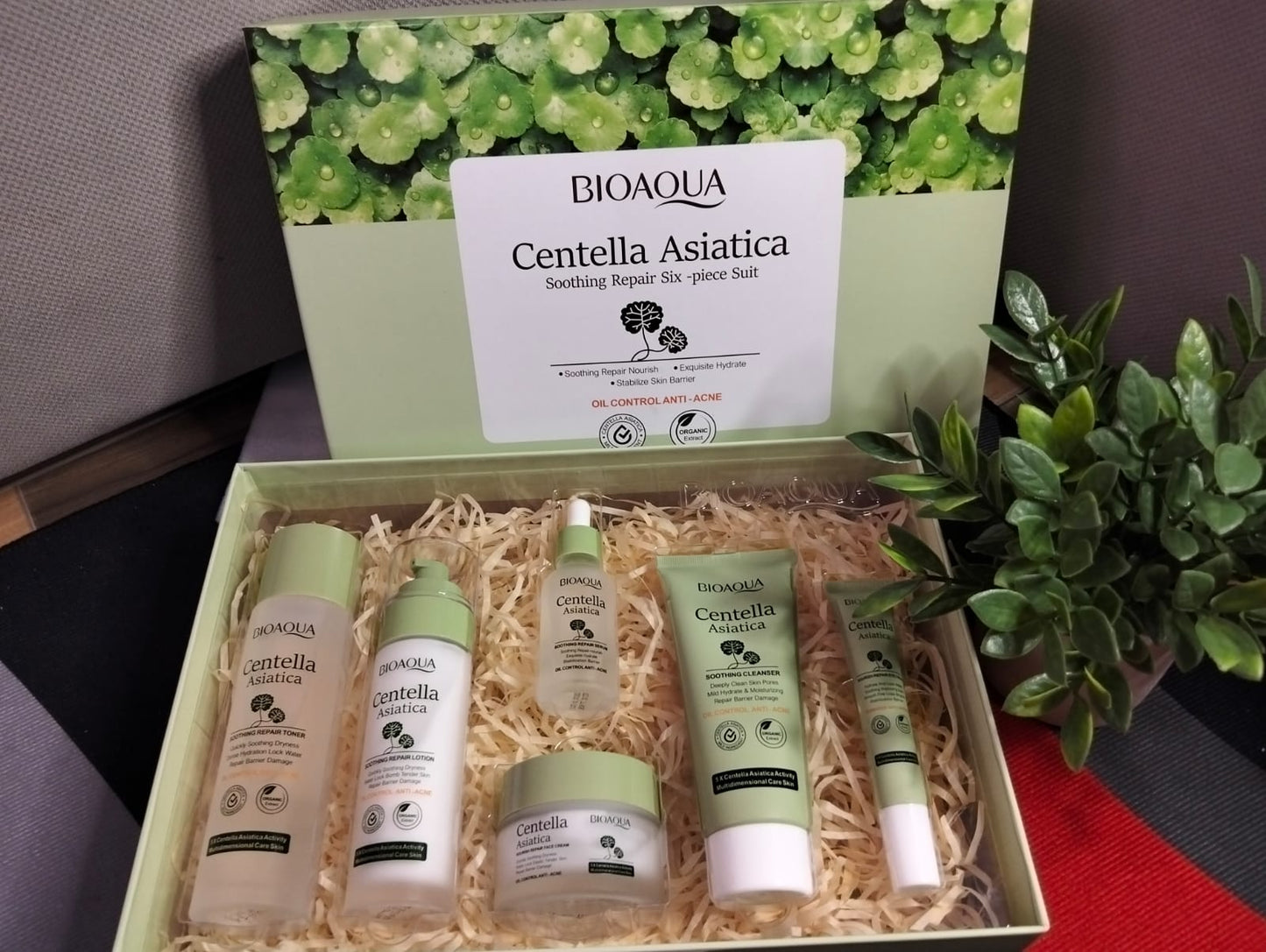 BIOAQUA CENTELLA ASIÁTICA – SET FACIAL ANTIACNE REPARADOR Y CALMANTE