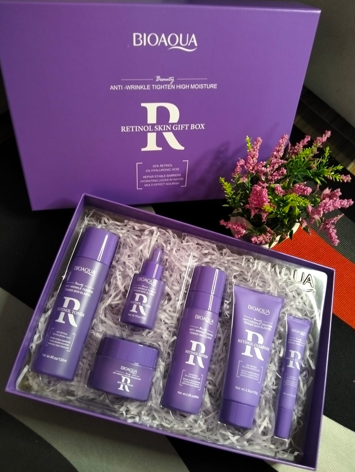 KIT FACIAL ANTIEDAD DE LUJO- BIOAQUA RETINOL SKIN GIFT BOX
