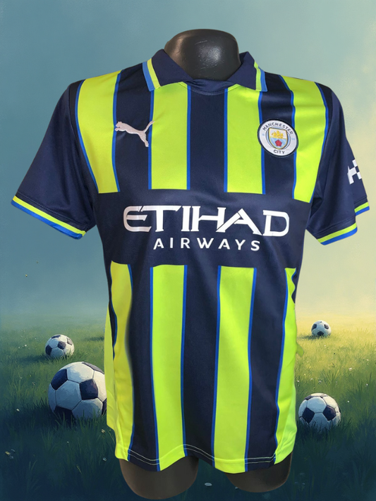 UNIFORME MANCHESTER CITY NEON STRIPES – PRECISIÓN ELÉCTRICA CON ESTILO VANGUARDISTA