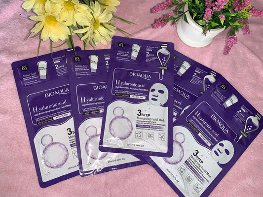 ✨ MASCARILLA FACIAL 3 EN 1 CON ÁCIDO HIALURÓNICO – HIDRATACIÓN PROFUNDA & PIEL RADIANTE