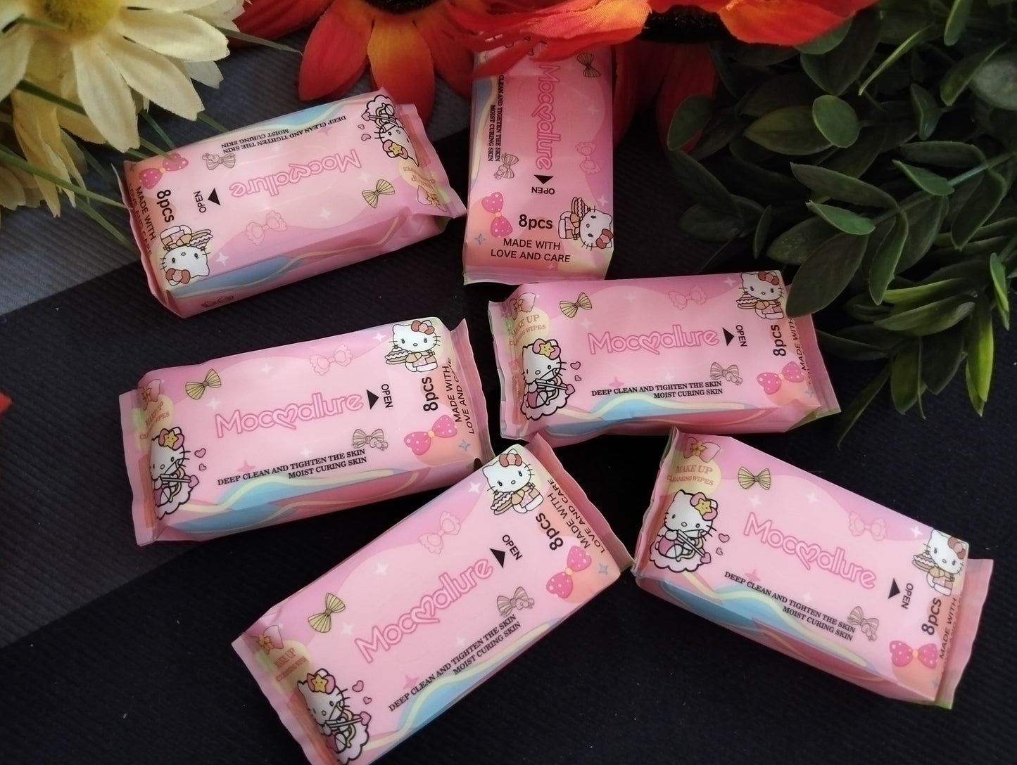 ✨ TOALLITAS DESMAQUILLANTES MOCOLULURE HELLO KITTY – MINI PACK DE VIAJE