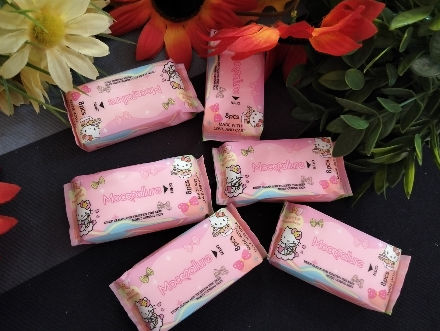 ✨ TOALLITAS DESMAQUILLANTES MOCOLULURE HELLO KITTY – MINI PACK DE VIAJE