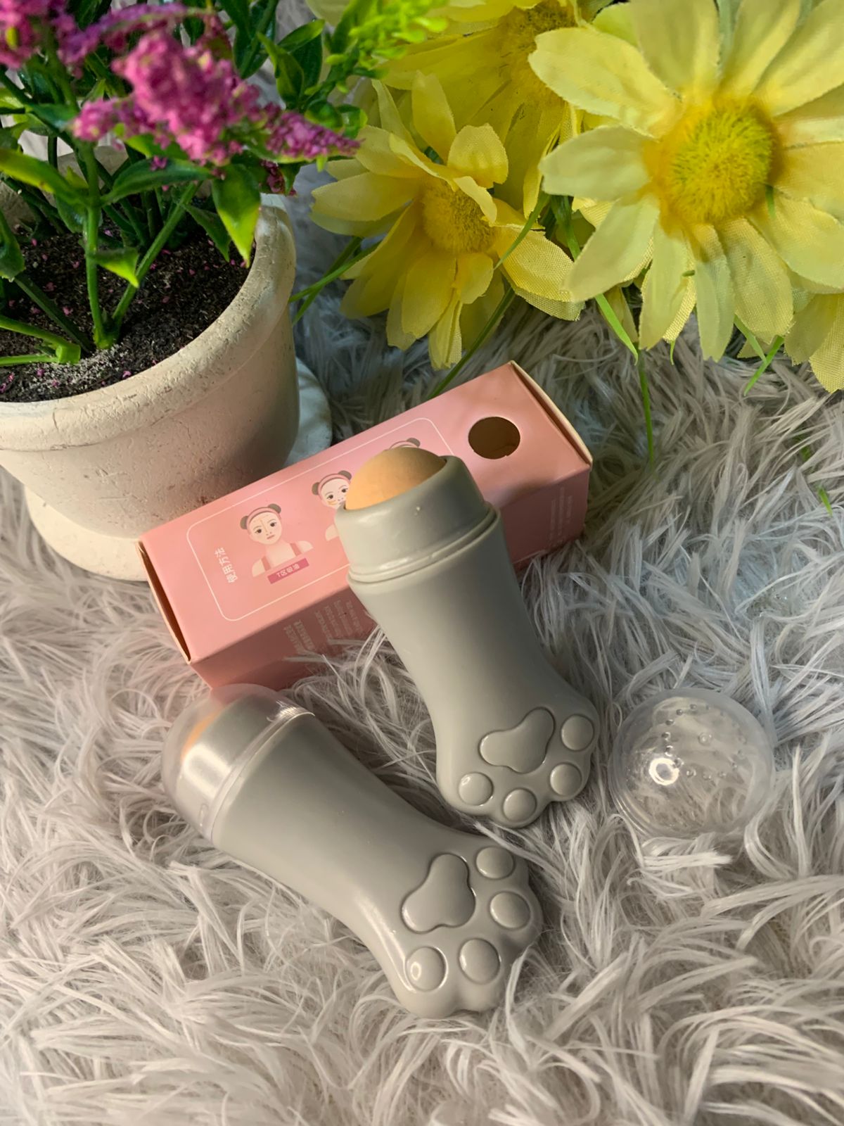 PIEDRA VOLCANICA DE ABSORCION DE GRASA FACIAL MANO DE GATITO